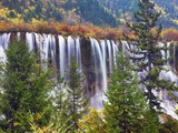 Nuorilang Waterfall and forest in autumn