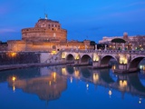 Sant'Angelo Bridge and Castel Sant'Angelo at night