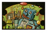 Robot mixing drink