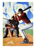 Young Men Playing Baseball  Close-up