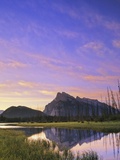 Tunnel Mountain and Mount Rundle from First Vermilion Lake  Banff National Park  Alberta  Canada