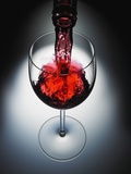 Wine poured in glass