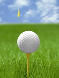 Golf ball on tee