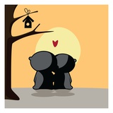 Romantic couple at sunset