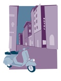 Scooter Parked on the Street