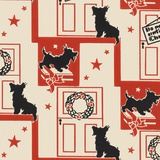 Do Not Open Until Christmas Pattern with Dog