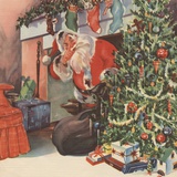 Santa Claus delivering presents