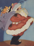 Santa Claus with bag of toys