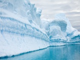 Landscape of blue polar ice and water