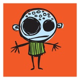 Cartoon man with arms outstretched