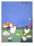 Farm Animals in Barnyard