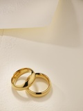 Wedding rings  elevated view