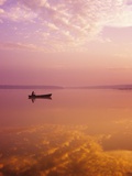 Canoeing on Childs Lake  Duck Mountain Provincial Park  Manitoba  Canada