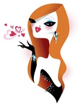 Woman Blowing Kiss