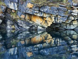 Reflections in Lake  Icefields Parkway  Horseshoe Lake  Jasper National Park  Alberta  Canada