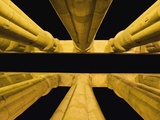 Papyrus-bundle columns in courtyard of Amenophis III
