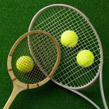 Tennis racket and tennis ball