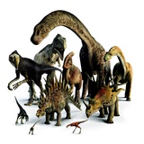 A Composite of Dinosaurs That Lived in the Northern Hemisphere