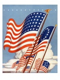 American flags