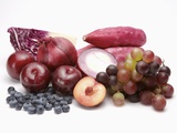 Stack of fresh fruits and vegetables