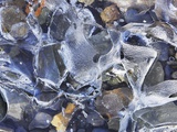 Ice detail and pebbles