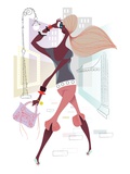 Glamourous woman shopping