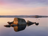 Calm lake at sunset
