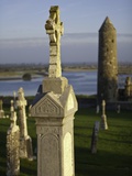 Gravestones at Clonmacnoise monastery