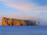 Fog on Roche Perce on Gaspe Peninsula
