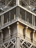 Detail of viewing gallery Eiffel tower  Paris  France