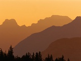 Canadian Rockies at Sunset  Banff National Park  Alberta  Canada