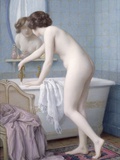 Young Woman Preparing her Bath