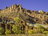Castle and Fluted Wall Formations in Capitol Reef National Park