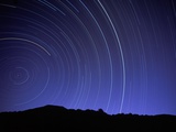 Star Trails Over Mountain Range in Utah