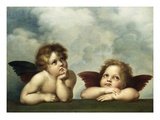 Painting of Cherubim After a Detail of Sistine Madonna