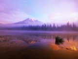 Fog Hanging Over Reflection Lake