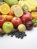 Stack of different kinds of fruits and vegetables