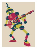Robot playing electric guitar