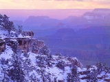 Sunset and Storm Clouds Above Grand Canyon