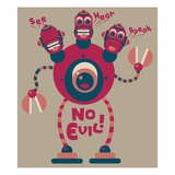 Robot that sees  hears  and speaks no evil