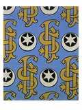 Star and Clef Ecclesiastical Wallpaper Design by Augustus Welby Pugin
