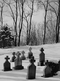 Grave Markers in Snow