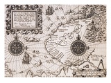 Map of Nova Zembla from Diarium Nauticum  seu vera descriptio trium navigationum admirandarum