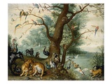 Animals and Birds in the Garden of Eden