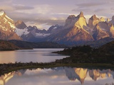 Cuernos del Paine and Lake Pehoe at Sunrise