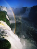 Rainbow Arching into Iguazu Waterfalls