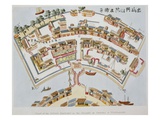 Plan of the Dutch Factory in the Island of Desima  at Nagasaki  Book from Illustrations of Japan 