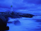 Lighthouse on Rocky Shore
