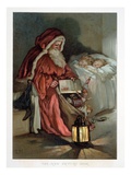 Illustration Entitled The New Picture Book Depicting a Visit from Santa