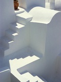 Stairway and Landing of a Whitewashed Church